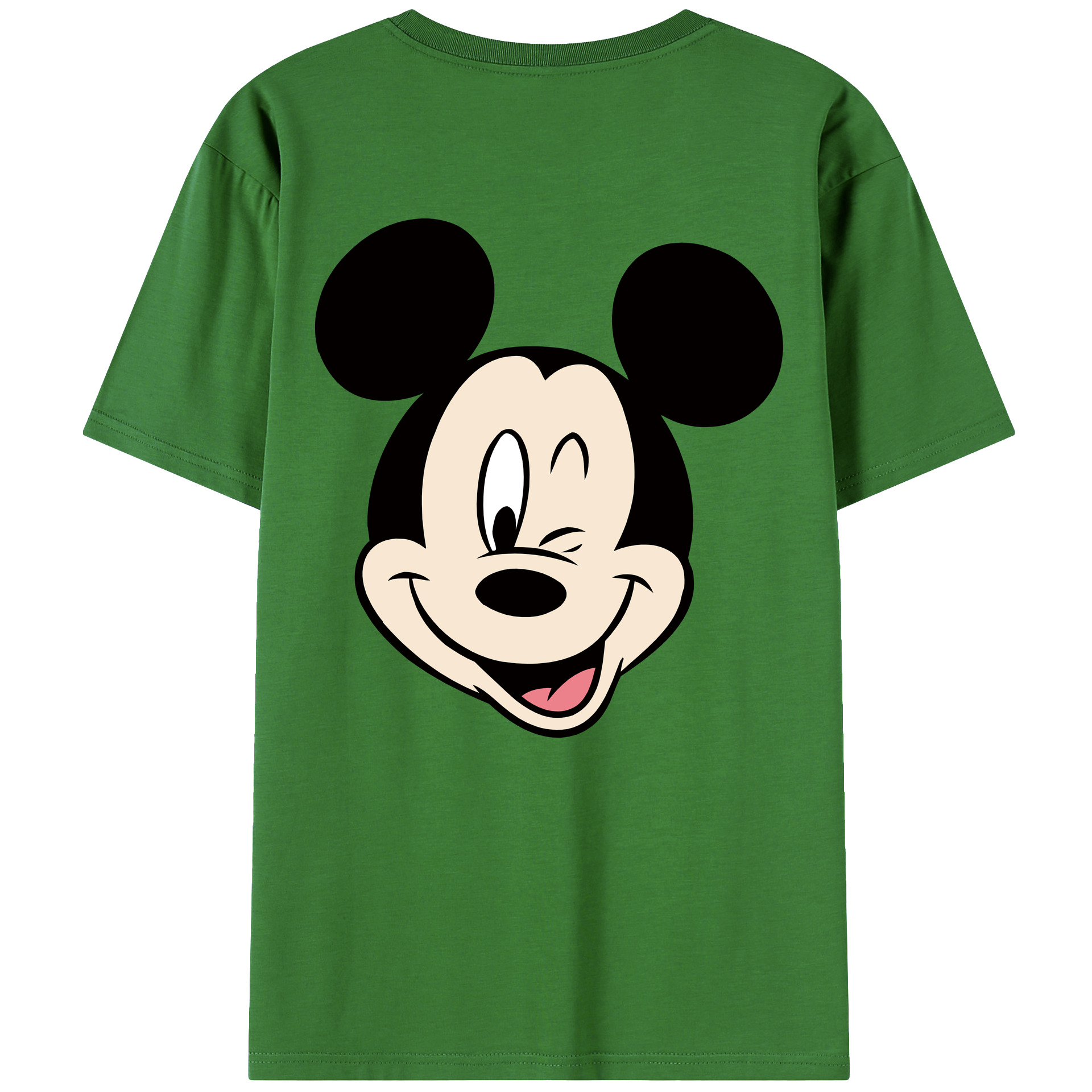 （画像用） ミッキーマウス Mickey Mouse レディース半袖Tシャツ(バックプリント)